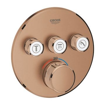 Baterie de dus termostatata Grohe Grohterm Smartcontrol cupru mat