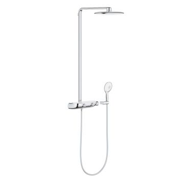 Coloana de dus crom cu baterie termostatata Grohe Euphoria Smartcontrol 360