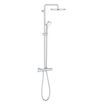 Coloana de dus crom cu baterie termostatata Grohe New Tempesta Cosmopolitan