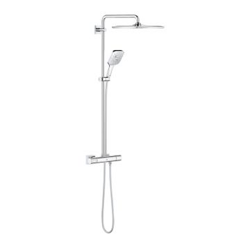 Coloana de dus crom cu baterie termostatata Grohe Rainshower Smartactive