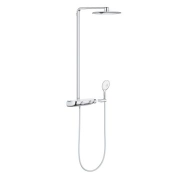 Coloana de dus crom cu baterie termostatata Grohe Rainshower Smartcontrol 360