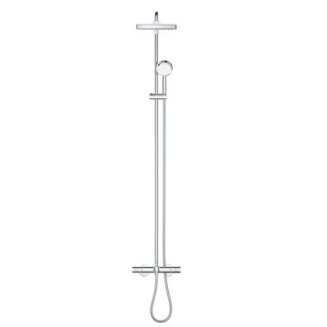 Coloana de dus crom cu baterie termostatata Grohe Tempesta Cosmopolitan New