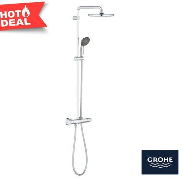 Coloana dus Grohe Vitalio,palarie 25 cm, baterie termostat,crom-26816000