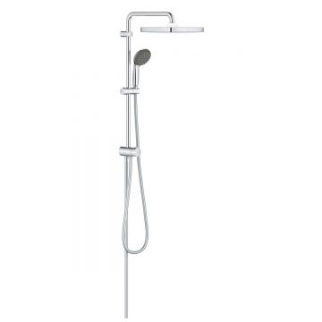 Coloana dus Grohe Vitalio,palarie patrata 25 cm,para de mana,crom,montare pe perete, fara baterie-26698000