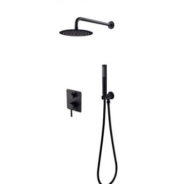 Set de dus incastrat culoare negru mat Besco Decco Illusion II