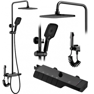 Set de dus termostatat Rea Rob Negru