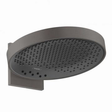 Set para de dus fixa 360 1 jet cu racord pe perete Hansgrohe Rainfinity antracit satinat