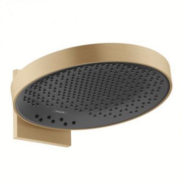 Set para de dus fixa 360 1 jet cu racord pe perete Hansgrohe Rainfinity bronz satinat