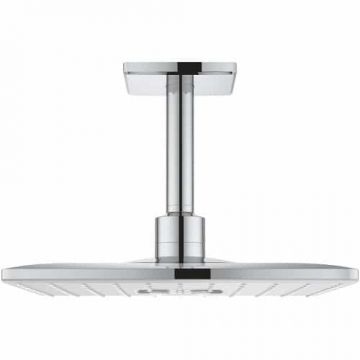 Set para de dus fixa cu brat 142 mm Grohe Rainshower 310 SmartActiv Cube ALB