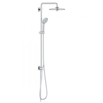 Sistem de dus Grohe Euphoria 260, 9.5 l/min, 3 functii, diverter, suport ajustabil si furtun inclus,Crom-27421002