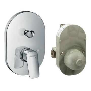 Baterie cada/dus Hansgrohe Logis cu montaj incastrat, corp ingropat inclus, crom - 71409000