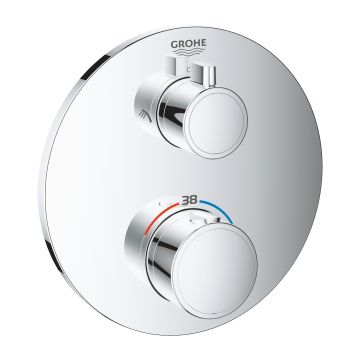 Baterie cada - dus termostatata Grohe Grohtherm Round cu montaj incastrat necesita corp ingropat crom