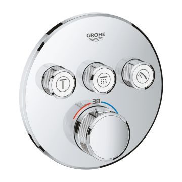 Baterie cada - dus termostatata Grohe Grohtherm SmartControl Round cu 3 functii montaj incastrat necesita corp ingropat crom