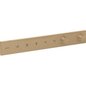 Baterie cada - dus termostatata Hansgrohe RainSelect cu 5 functii montaj incastrat necesita corp ingropat bronz periat