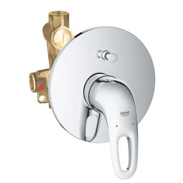 Baterie cada si dus incastrata Grohe Eurostyle, cu corp incastrat, crom - 33637003