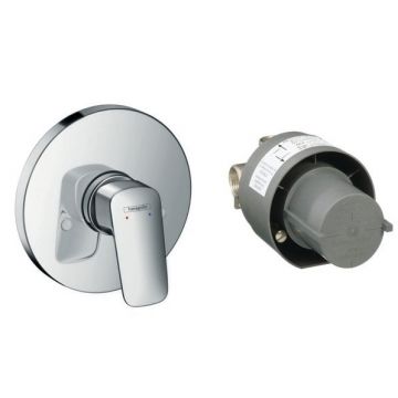 Baterie dus Hansgrohe Logis cu montaj incastrat, corp ingropat inclus - 71666000