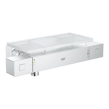 Baterie dus termostatata Grohe Grohtherm Cube cu etajera crom