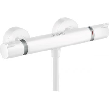 Baterie dus termostatica Hansgrohe Ecostat Comfort, alb mat - 13116700