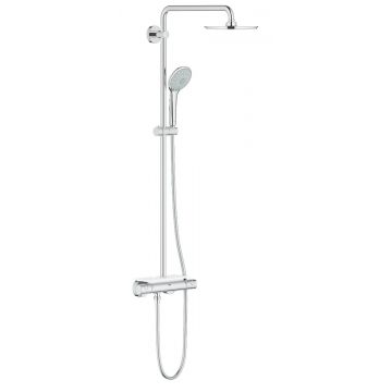 Coloana de dus Grohe Euphoria System 210, termostat, brat dus, crom - 26363000