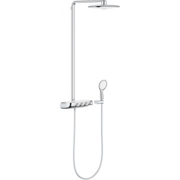 Coloana de dus Grohe Rainshower System SmartControl Duo 360 cu baterie termostatata moon white