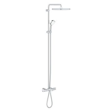 Coloana de dus Grohe Tempesta Cosmopolitan System 250 Cube cu baterie termostatata crom