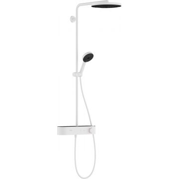 Coloana de dus Hansgrohe Pulsify S 260 1jet EcoSmart cu baterie termostatata ShowerTablet Select 400 alb mat