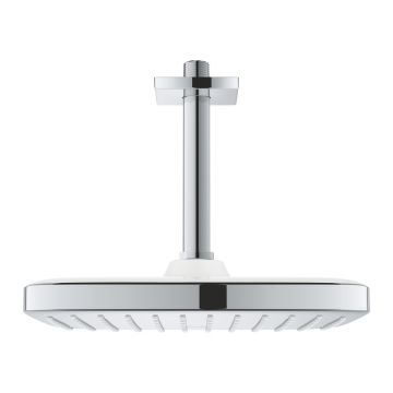 Palarie de dus Grohe Tempesta 250 Cube 1 jet cu brat de dus 142mm de tavan 9.5 l/min crom-alb