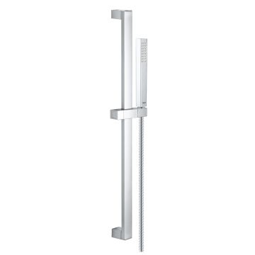 Set de dus Grohe Euphoria Cube+ cu para dus Stick 9.5 l/min furtun 175cm si bara 60cm crom