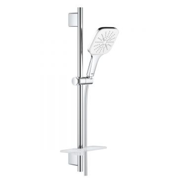 Set de dus Grohe Rainshower 130 SmartActive Cube, 3 jeturi, moon white- 26584LS0