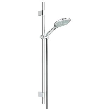 Set de dus Grohe Rainshower Solo 150 cu bara de dus 90cm furtun 175cm si para de dus cu doua jeturi crom