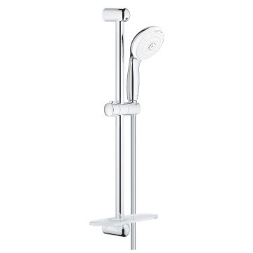 Set de dus Grohe Tempesta 100 cu para de dus 4 jeturi furtun 175cm si bara 60cm savoniera crom