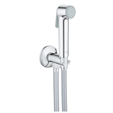 Set de dus igiena intima Grohe Tempesta-F Trigger Spray 30 cu agatatoare cu valva integrata furtun 100cm crom