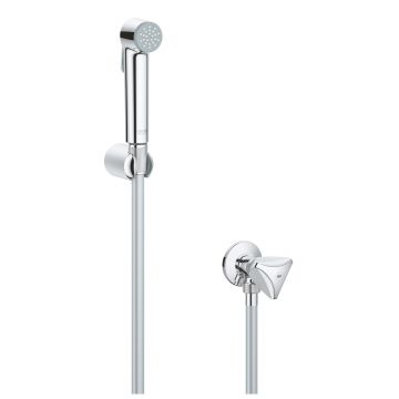 Set de dus igiena intima Grohe Tempesta-F Trigger Spray 30 cu agatatoare furtun 125cm si robinet crom