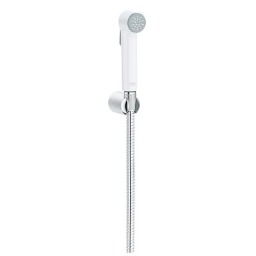 Set de dus igiena intima Grohe Tempesta-F Trigger Spray 30 cu agatatoare si furtun 125cm 5.7 l/min crom-alb