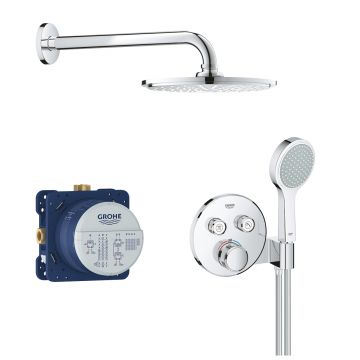 Sistem de dus incastrat Grohe Grohtherm SmartControl Perfect Round crom