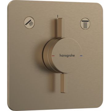 Baterie cada - dus Hansgrohe DuoTurn Q cu doua functii montaj incastrat necesita corp ingropat bronz periat