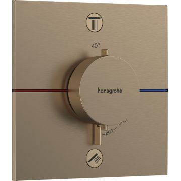 Baterie cada - dus termostatata Hansgrohe ShowerSelect Comfort E cu 2 functii montaj incastrat necesita corp ingropat bronz periat