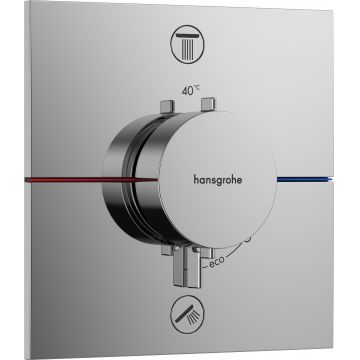 Baterie cada - dus termostatata Hansgrohe ShowerSelect Comfort E cu 2 functii montaj incastrat necesita corp ingropat crom