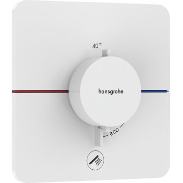 Baterie cada - dus termostatata Hansgrohe ShowerSelect Comfort Q cu montaj incastrat necesita corp ingropat alb mat