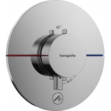 Baterie dus termostatata Hansgrohe ShowerSelect Comfort S cu montaj incastrat necesita corp ingropat crom