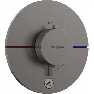 Baterie cada - dus termostatata Hansgrohe ShowerSelect Comfort S cu montaj incastrat necesita corp ingropat negru periat