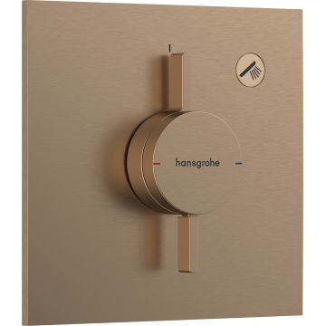 Baterie dus Hansgrohe DuoTurn E cu montaj incastrat necesita corp ingropat bronz periat