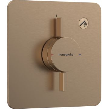 Baterie dus Hansgrohe DuoTurn Q cu montaj incastrat necesita corp ingropat bronz periat