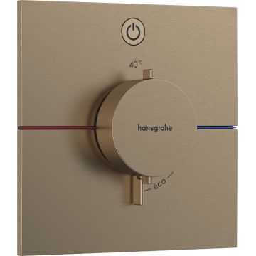 Baterie dus termostatata Hansgrohe ShowerSelect Comfort E On/Off cu montaj incastrat necesita corp ingropat bronz periat