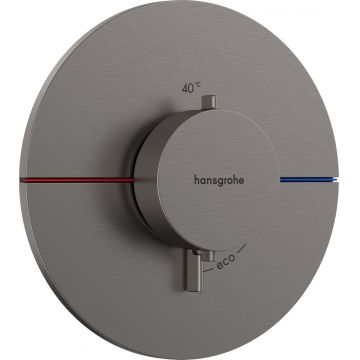 Baterie dus termostatata Hansgrohe ShowerSelect Comfort S cu montaj incastrat necesita corp ingropat negru periat