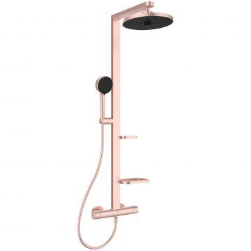 Coloana de dus Ideal Standard Ceratherm Alu+ cu baterie termostatata rose