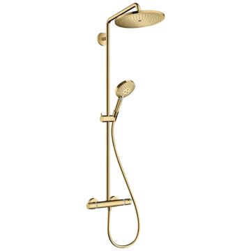 Coloana dus Hansgrohe Croma Select S 280, 1 jet, termostat, polished gold optic - 26890990