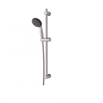 Set de dus Grohe Vitalio Start, cu sistem anti-calcar, crom, bara perete 60 cm, 1 jet, furtun 175 cm