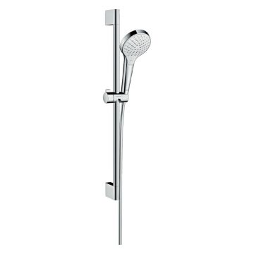 Set dus Hansgrohe Croma Select S Vario, bara de 65 cm, alb-crom - 26562400