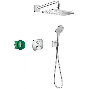 Sistem dus incastrat Hansgrohe Croma E 280 Ecostat E, termostat crom - 27953000